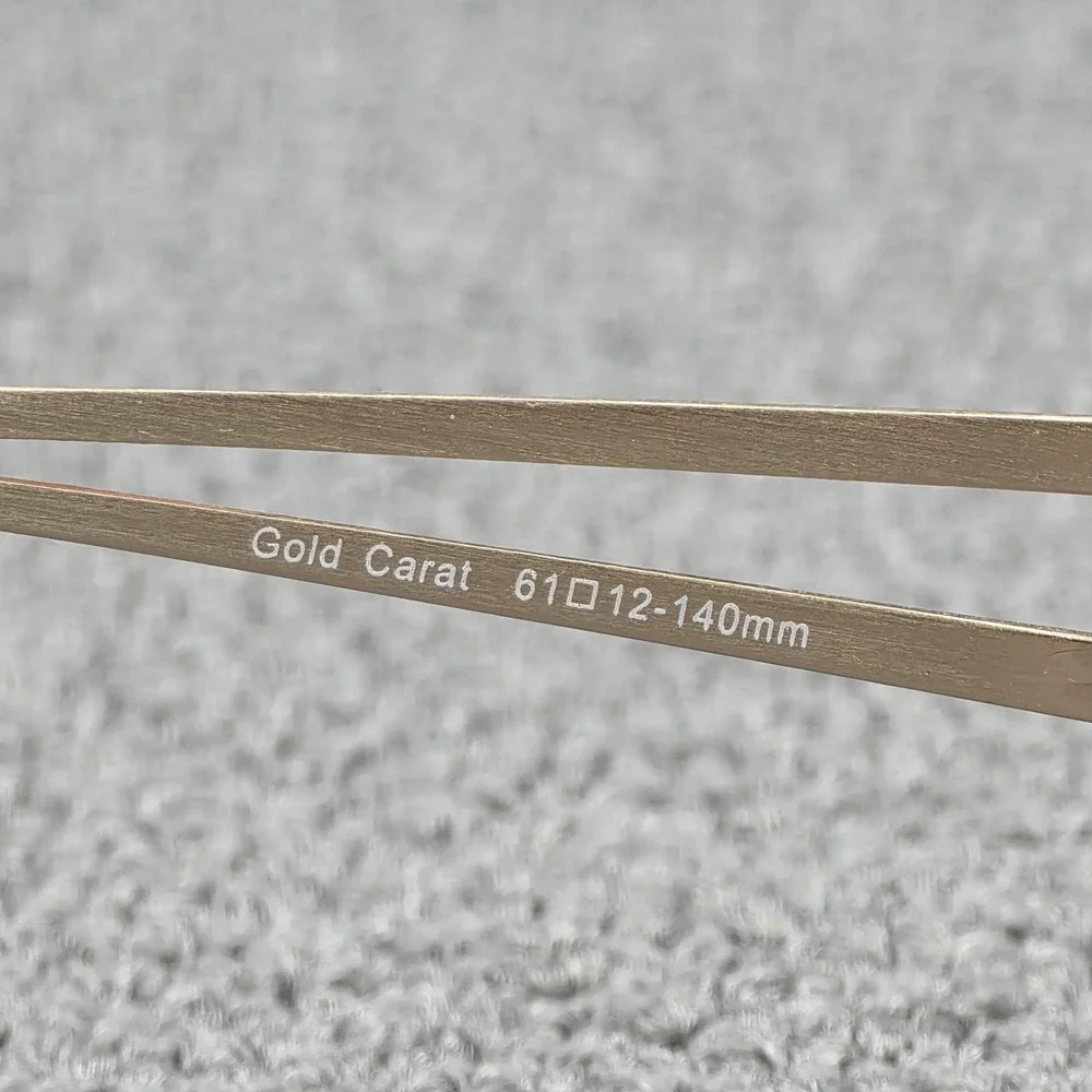 Hummer H2002 Sunglasses Women Gold Carat Y2K Rectangle Metal Frames 61-12-140